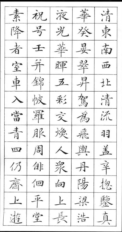 天下第一小楷《灵飞经》标准字帖