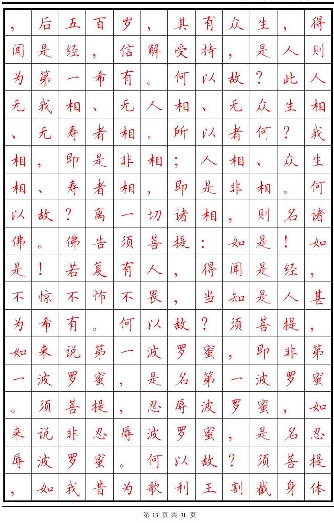 顾仲安楷书字帖《金刚经》欣赏