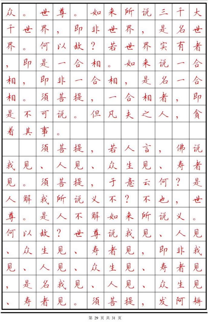 顾仲安楷书字帖《金刚经》欣赏