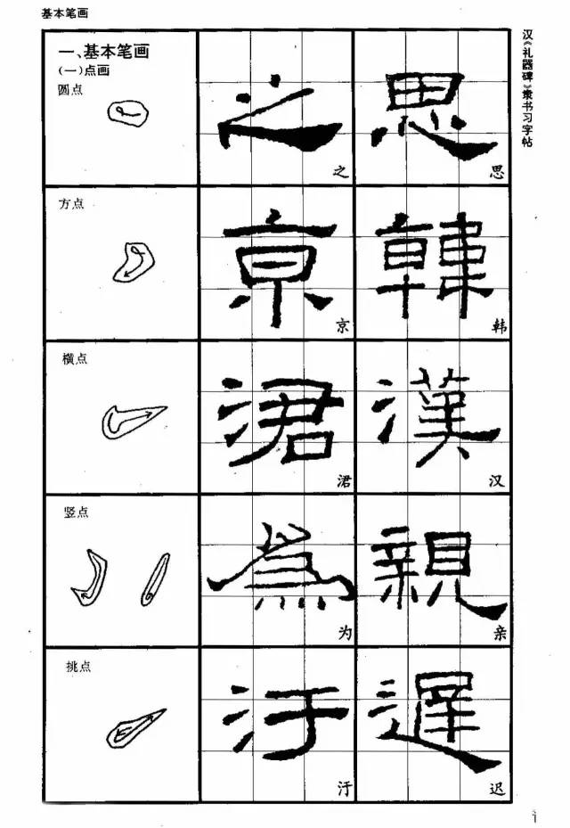 书法教材《汉礼器碑隶书习字帖》