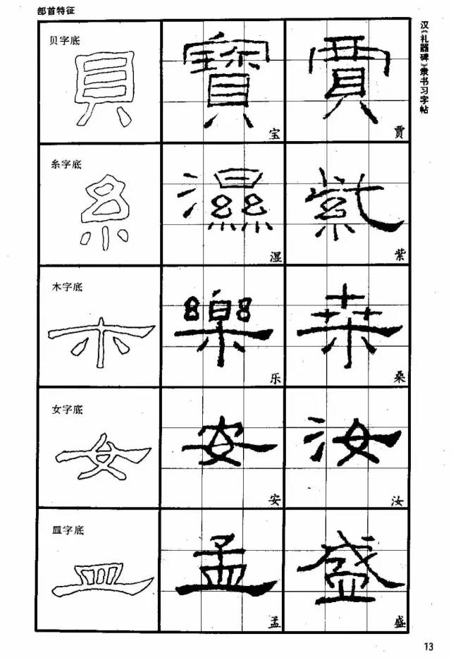 书法教材《汉礼器碑隶书习字帖》