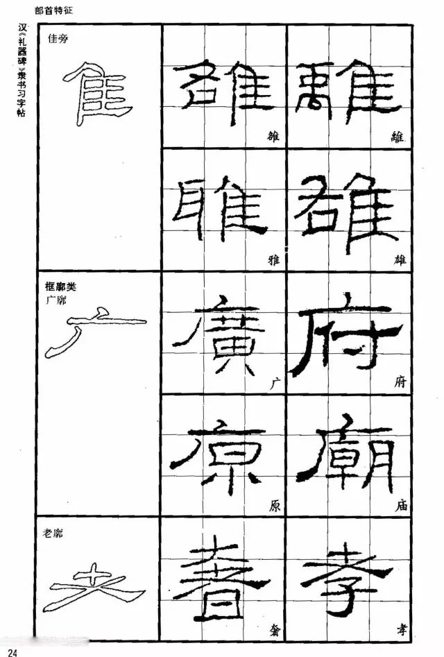 书法教材《汉礼器碑隶书习字帖》