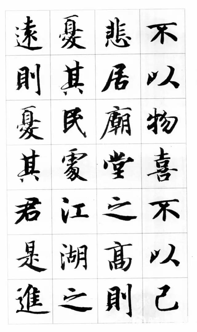 智永千字文楷书集字《岳阳楼记》欣赏