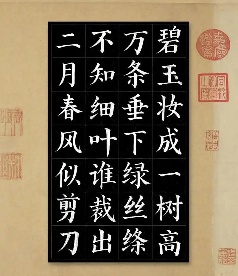 书法素材诗词：咏柳[唐]贺知章